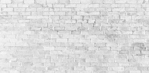 White brick wall background, brick room, interior texture, wall background.