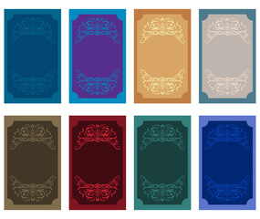 アンティーク　デコレーション　名刺　カード　8色セット