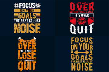gym-fitness T-shirt design Bundle, strong Motivational Quote T-shirt design set 