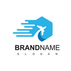 Fast Travel Logo Design Template