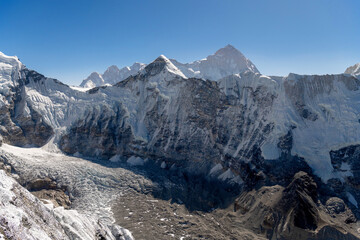 Panoramisch uitzicht op de Mount Everest, Himalaya Napal.