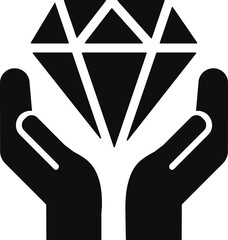 Gem, diamond, jewelry line icon