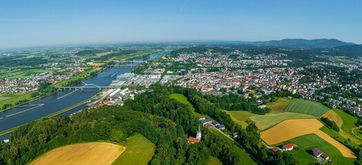 Panorama von Deggendorf in Niederbayern, Tor zum Bayerischen Wald