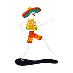 Mexican Skeleton Illustration