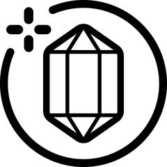 Gem line icon