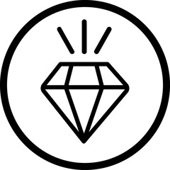 Gem line icon