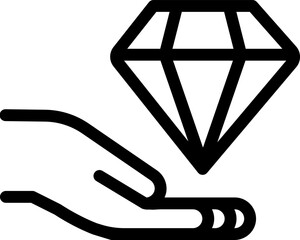 Gem line icon