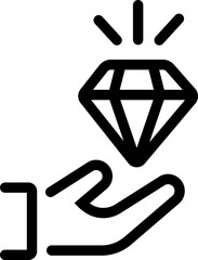 Gem line icon