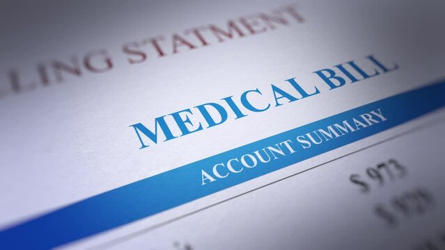 Medical Billing Statement with Animated Number Counter Document