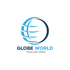 globe logo design vector template