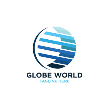 globe logo design vector template