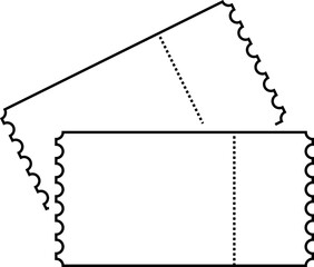 Ticket. Coupon. Tickets or Coupons vector icons. Ticket or Coupon isolated vector illustration