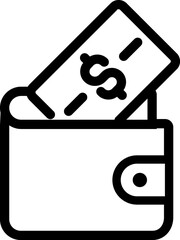 Wallet line icon