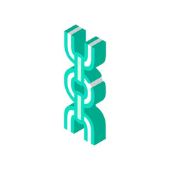 Obraz premium long and short chain isometric icon vector. long and short chain sign. isolated symbol illustration
