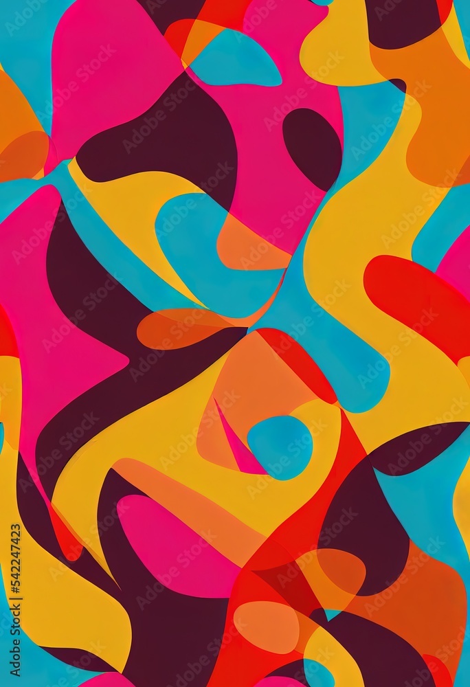Poster colorful seamless pattern. leopard print, abstract backdrop with shapes. modern texture for textile,