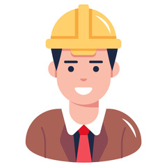 A well-designed flat icon of construction worker  