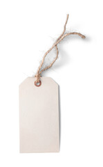 Close up of blank price label on  background