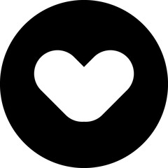 Heart black glyph icon