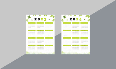 2023 | 2024 Wall Calendar Template