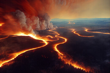 fire in the mountains