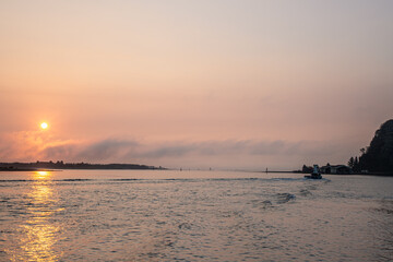 Foggy Sunrise over Baker Bay