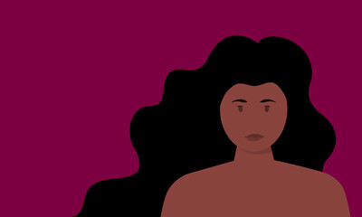 Beautiful girl model illustration. Image for spa, massage, beauty, model and so on