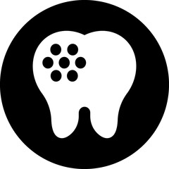 tooth caries cartoon icon