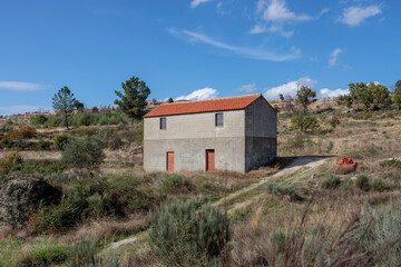 Fototapeta na wymiar Under Construction Home in a Beautiful Portuguese Landscape
