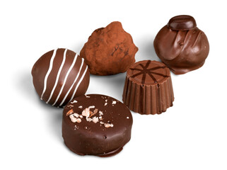 Chocolate candy isolated snack milk chocolate bonbon confection