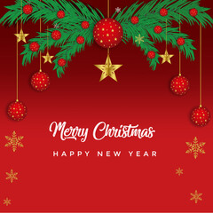 Fototapeta na wymiar Merry Christmas Banner design. Merry Christmas and happy new year design. Merry Christmas post design
