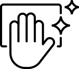 Hand cleaning icon