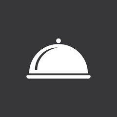 Dish icon on grey background