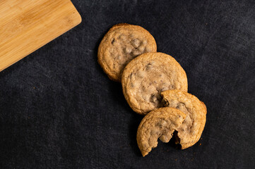 cookies on wooden table