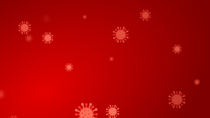 Coronavirus red pattern banner background. Abstract healthcare Illustrations concept COVID-19.