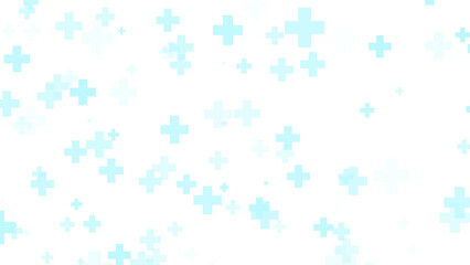 Abstract white blue green colors cross pattern healthcare background.