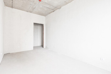 interior of the apartment without decoration in white colors