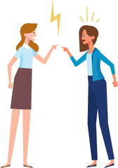 Fototapeta premium Conflict, quarrel illustration 