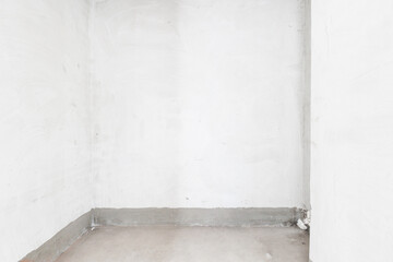 interior of the apartment without decoration in gray colors