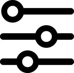 Filter line icon. Equalizer or setting icon