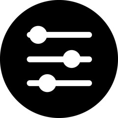 Filter line icon. Equalizer or setting icon