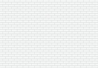Seamless realistic white brick wall for background and Textured pattern for continuous repeating, Backdrop for decorating products for advertising or interior decoration.Minimalist house wall - Vector