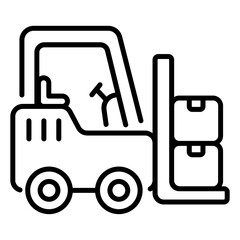 line thin icon related to industry , factory , production unit, cargo 