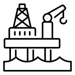 line thin icon related to industry , factory , production unit, cargo 