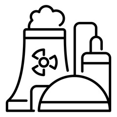 line thin icon related to industry , factory , production unit, cargo 