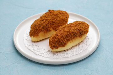 homemade Chinese pork floss buns