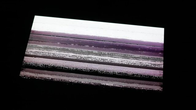 Vintage TV Static Noise Glitch Effect in axonometric projection