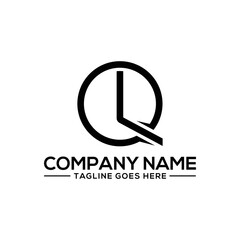 QL letter mark abstract vector logo design