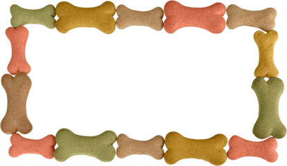 Dog Treats in a frame shape