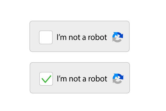 Verification window, identification of the person. Captcha I'm not a robot. Computer code. Vector illustration