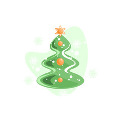 Drawing of a Christmas tree